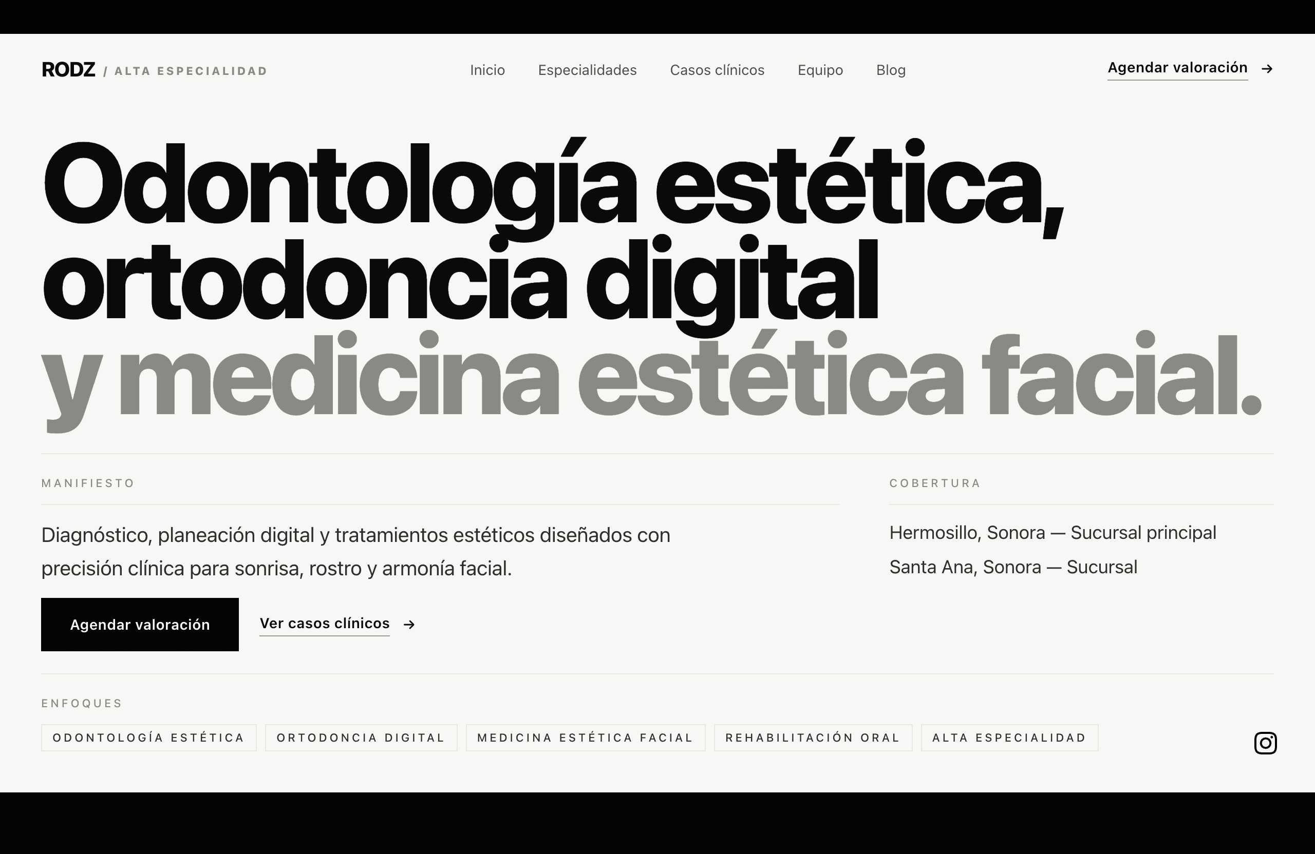 Hero del proyecto web de RODZ